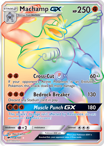 Machamp-GX Burning Shadows Pokemon Card