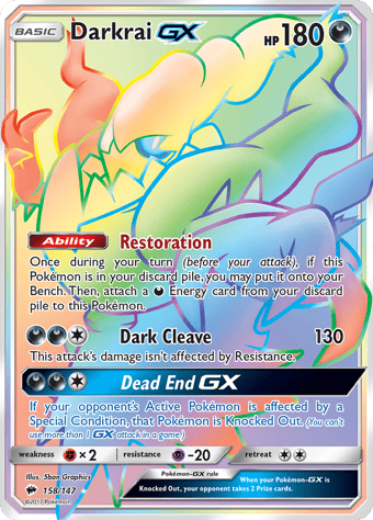 Darkrai-GX Burning Shadows Pokemon Card
