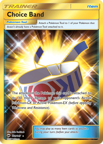 Choice Band Burning Shadows Pokemon Card