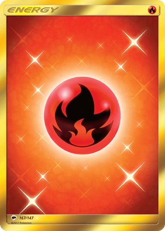 Fire Energy Burning Shadows Pokemon Card