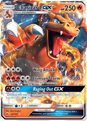 Charizard-GX Burning Shadows Pokemon Card