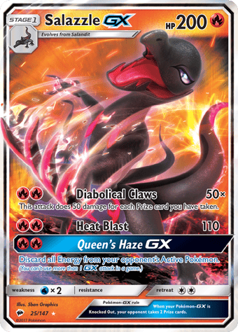 Salazzle-GX Burning Shadows Pokemon Card