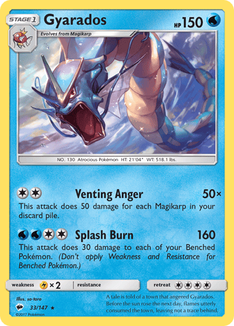 Gyarados Burning Shadows Pokemon Card