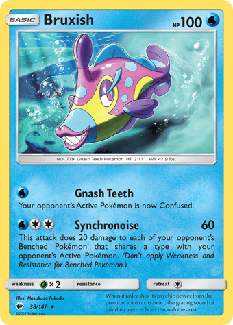 Bruxish Burning Shadows Pokemon Card