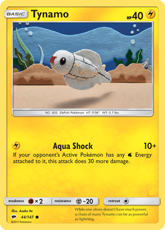 Tynamo Burning Shadows Pokemon Card