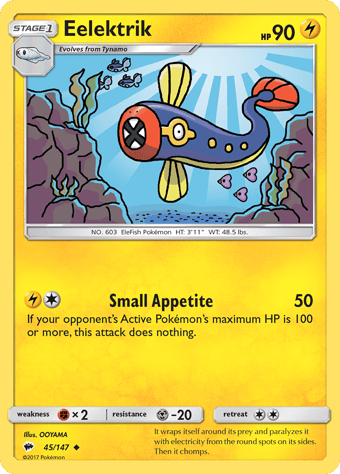Eelektrik Burning Shadows Pokemon Card