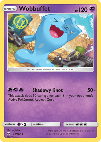 Wobbuffet Burning Shadows Pokemon Card
