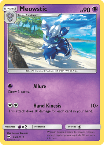 Meowstic Burning Shadows Pokemon Card