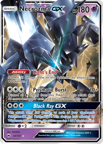 Necrozma-GX Burning Shadows Pokemon Card