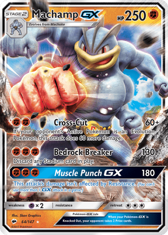 Machamp-GX Burning Shadows Pokemon Card