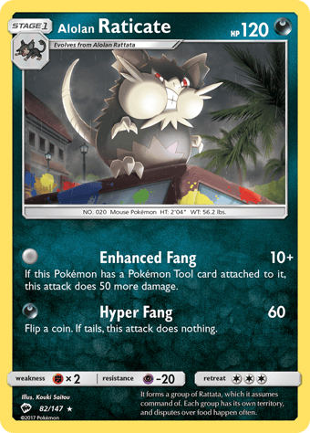 Alolan Raticate Burning Shadows Pokemon Card