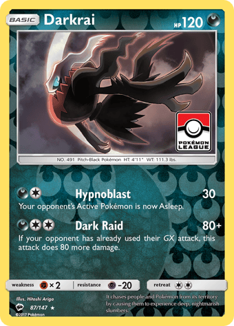 Darkrai Burning Shadows Pokemon Card