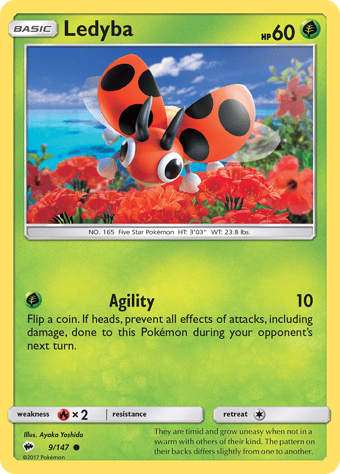 Ledyba Burning Shadows Pokemon Card