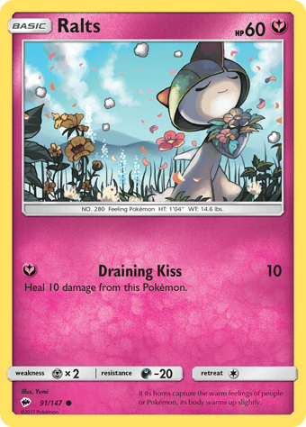 Ralts Burning Shadows Pokemon Card