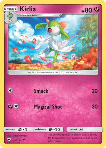 Kirlia Burning Shadows Pokemon Card