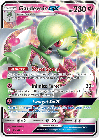 Gardevoir-GX Burning Shadows Pokemon Card