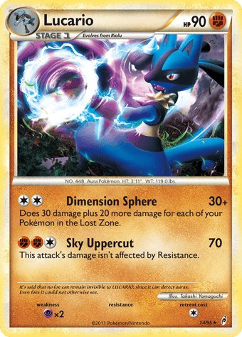 Lucario Call of Legends Pokemon Card