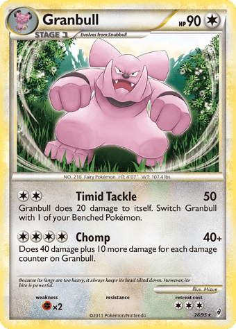 Granbull Call of Legends Pokemon Card