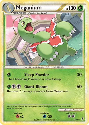 Meganium Call of Legends Pokemon Card