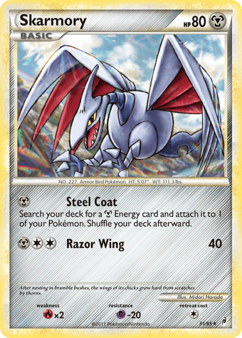 Skarmory Call of Legends Pokemon Card