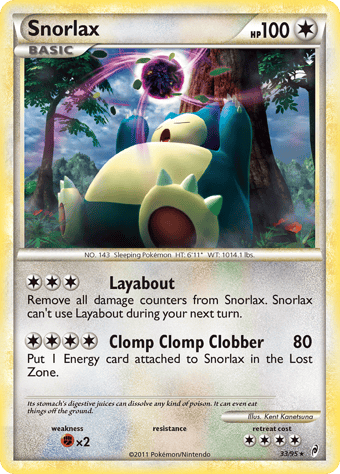 Snorlax Call of Legends Pokemon Card