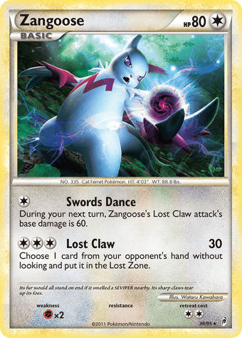 Zangoose Call of Legends Pokemon Card