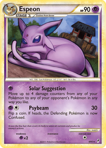 Espeon Call of Legends Pokemon Card