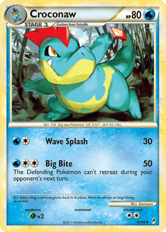 Croconaw Call of Legends Pokemon Card