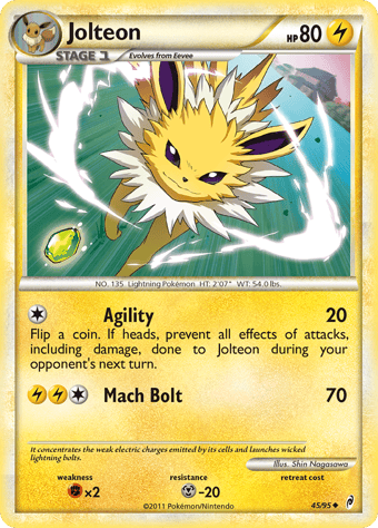 Jolteon Call of Legends Pokemon Card