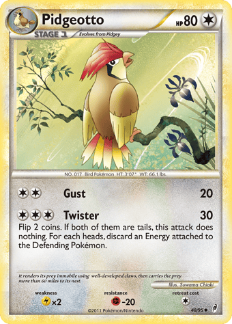 Pidgeotto Call of Legends Pokemon Card