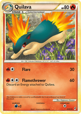 Quilava Call of Legends Pokemon Card