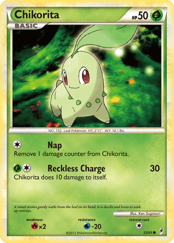 Chikorita Call of Legends Pokemon Card