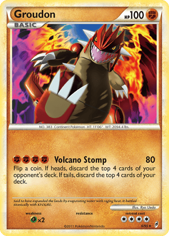 Groudon Call of Legends Pokemon Card