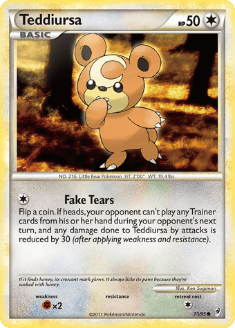 Teddiursa Call of Legends Pokemon Card