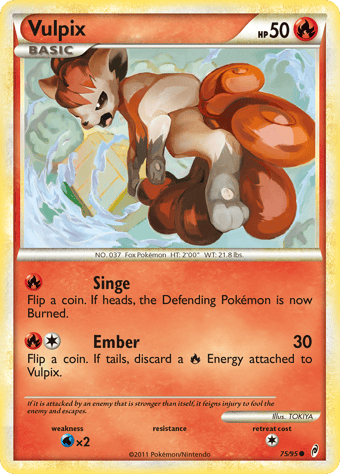 Vulpix Call of Legends Pokemon Card
