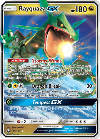 Rayquaza-GX Celestial Storm Pokemon Card