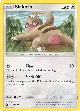 Slakoth Celestial Storm Pokemon Card