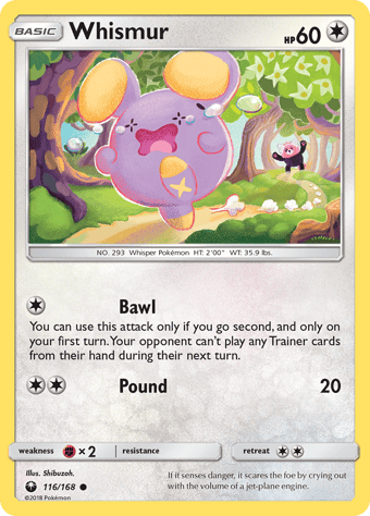 Whismur Celestial Storm Pokemon Card