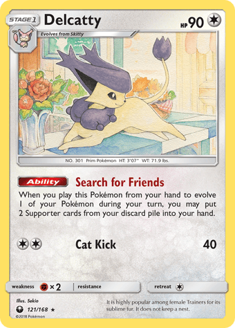 Delcatty Celestial Storm Pokemon Card