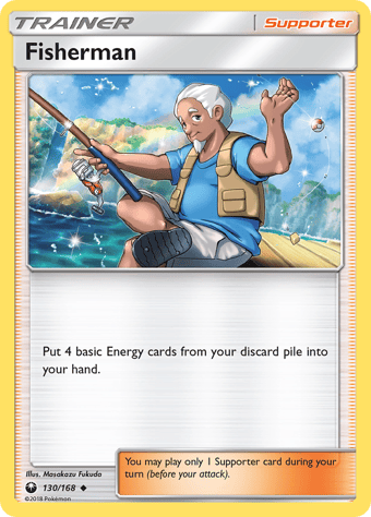 Fisherman Celestial Storm Pokemon Card