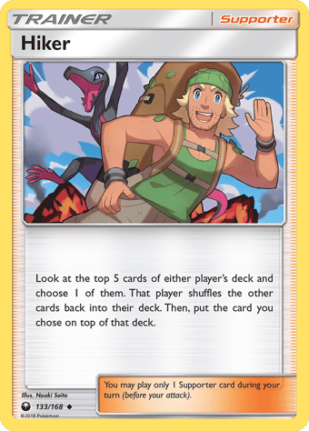 Hiker Celestial Storm Pokemon Card