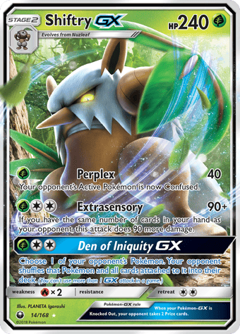 Shiftry-GX Celestial Storm Pokemon Card