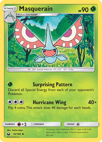 Masquerain Celestial Storm Pokemon Card