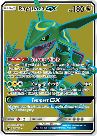 Rayquaza-GX Celestial Storm Pokemon Card