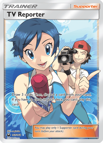 TV Reporter Celestial Storm Pokemon Card