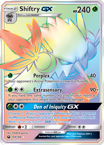 Shiftry-GX Celestial Storm Pokemon Card