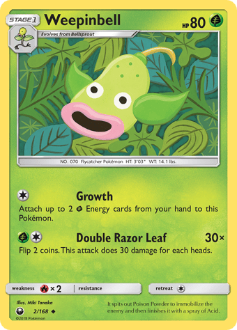 Weepinbell Celestial Storm Pokemon Card