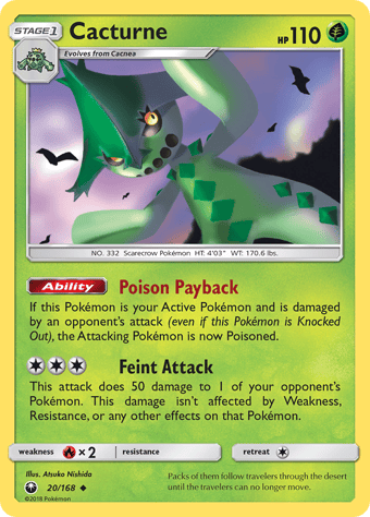 Cacturne Celestial Storm Pokemon Card
