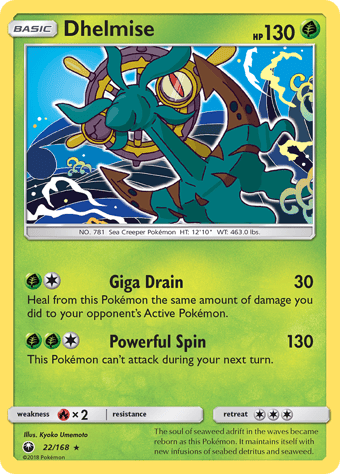 Dhelmise Celestial Storm Pokemon Card
