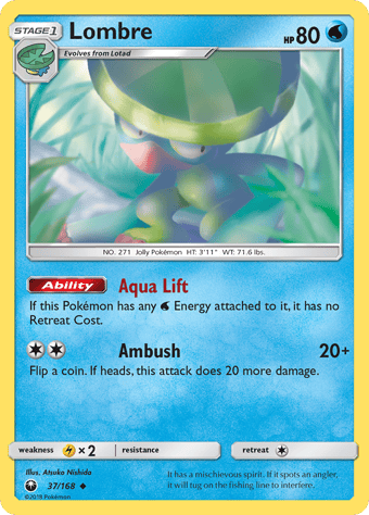 Lombre Celestial Storm Pokemon Card